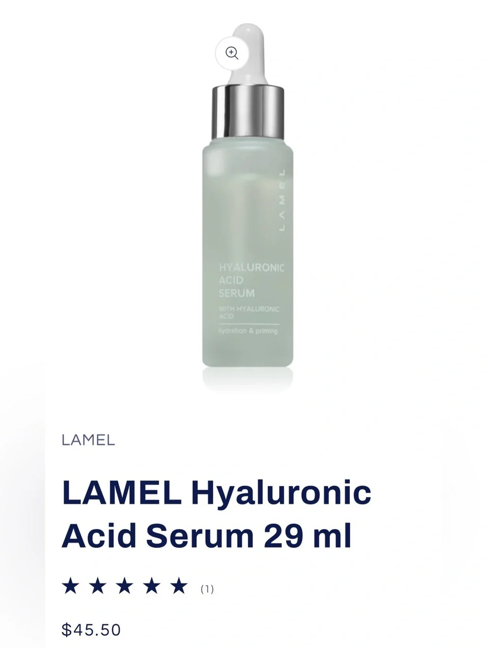 LAMEL Hyaluronic Acid Serum - Hydrating Face Day Night Use, NIB